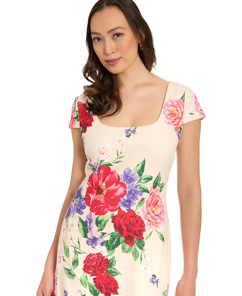 London Times Petite Printed Tank Midi Dress