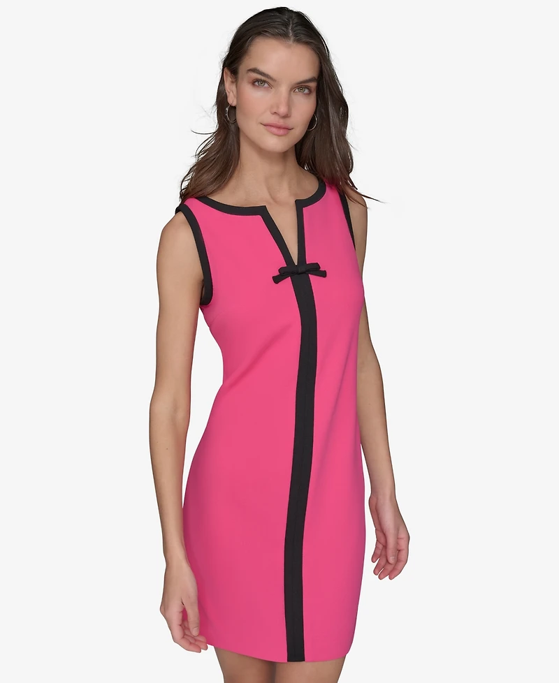 Karl Lagerfeld Paris Women's Contrast Trim Sheath Dress