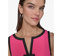 Karl Lagerfeld Paris Women's Contrast Trim Sheath Dress