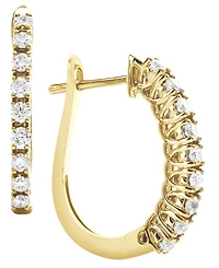 Macy's Diamond Hoop Earrings (1/2 ct. t.w.) in 14k Yellow Gold