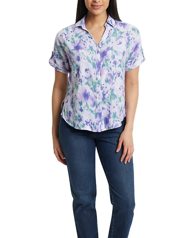 Gloria Vanderbilt Women's Demi Short-Sleeve Shirt