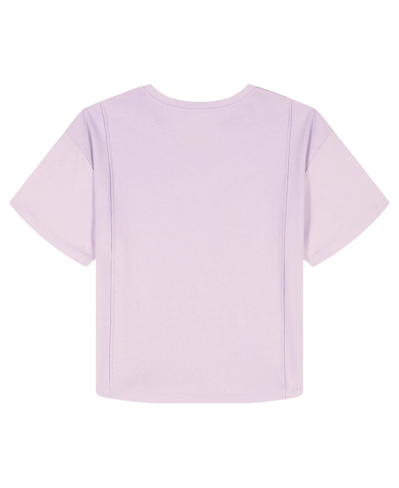 Calvin Klein Girls' 7-16 Ck Logo Pintuck Short-Sleeve T-Shirt