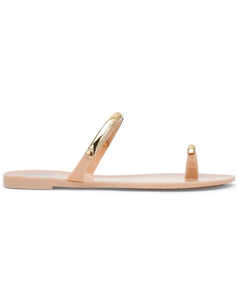Dv Dolce Vita Women's Ivonna Embellished Toe Ring Jelly Flat Sandals
