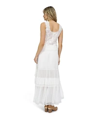 Belle & Bloom Women's and Wanderlace Ruffle Maxi Skirt
