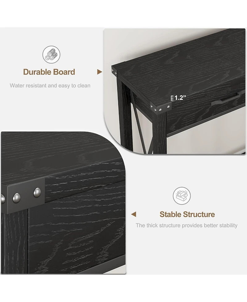 gaomon Console Table with 2 Drawers, Farmhouse Sofa Storage Shelf, Accent Wood Entryway for Living Room, Hallway