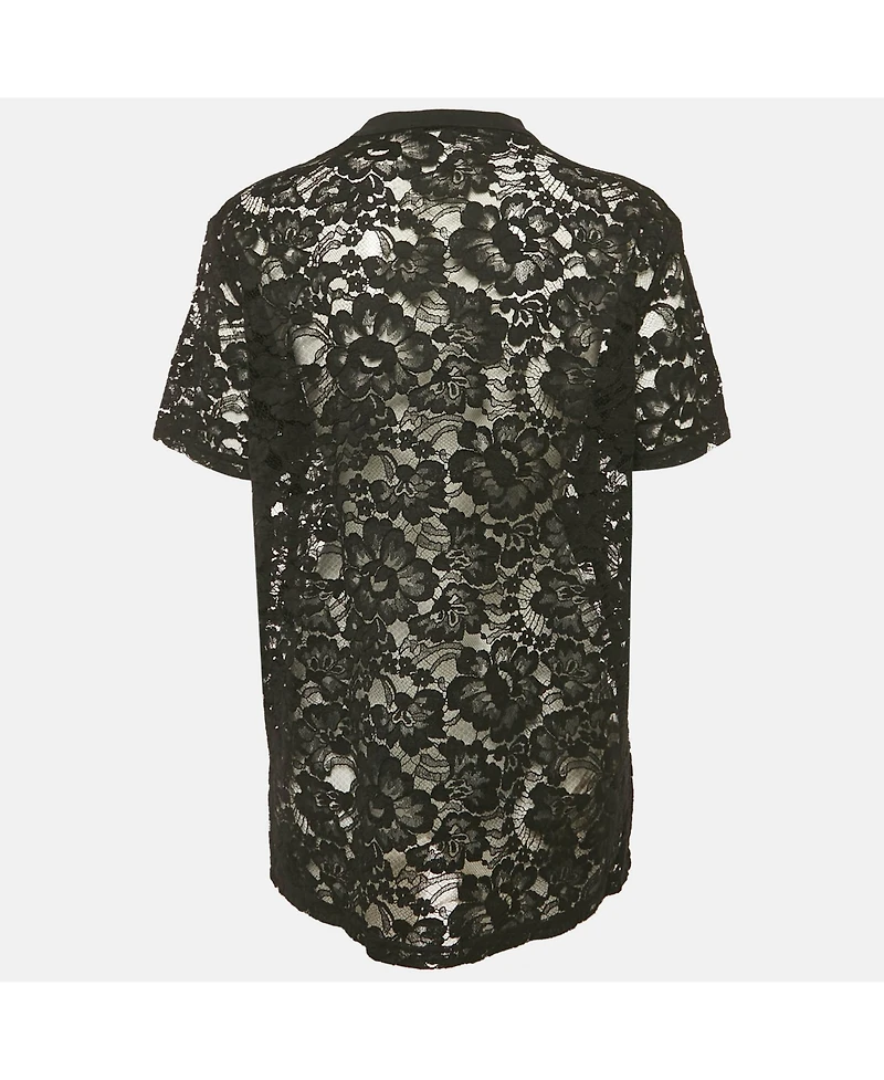 Pre-Owned Givenchy Women's Sheer Lace Jersey T-Shirt