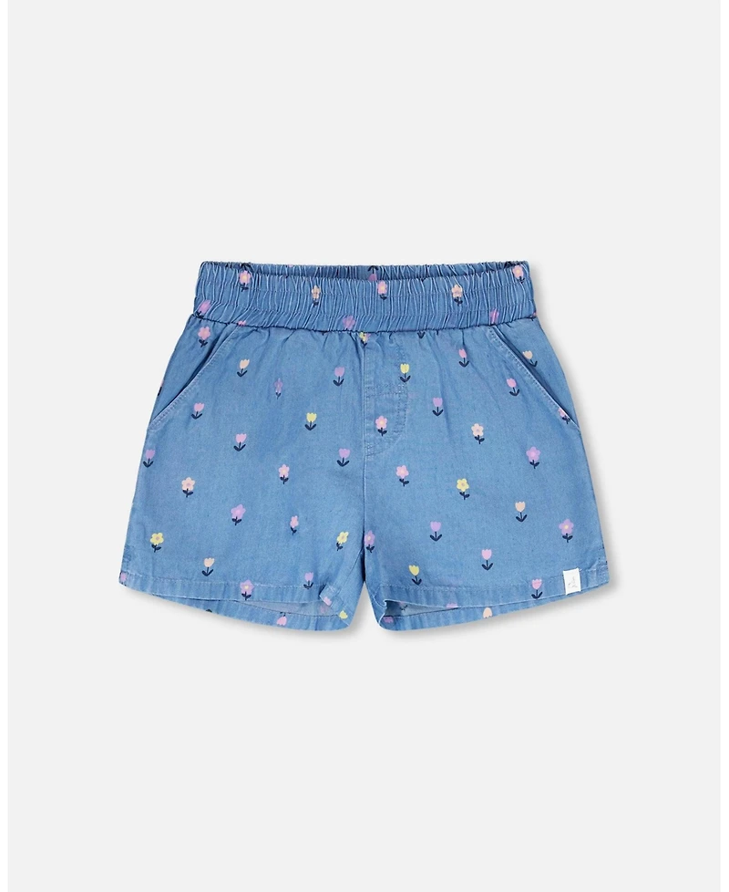 Deux par Toddler Girls Chambray Shorts