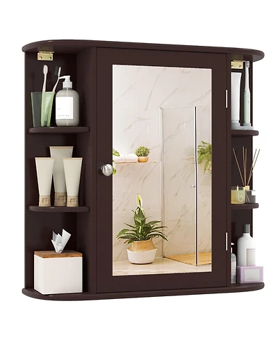 Volenca Volenca Wall-Mounted Bathroom Mirror Cabinet with Storage Shelves