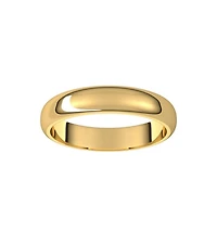 Curata Jewelry Solid 18k Gold 4mm Half Round Wedding Band Ring Sizes 5-12
