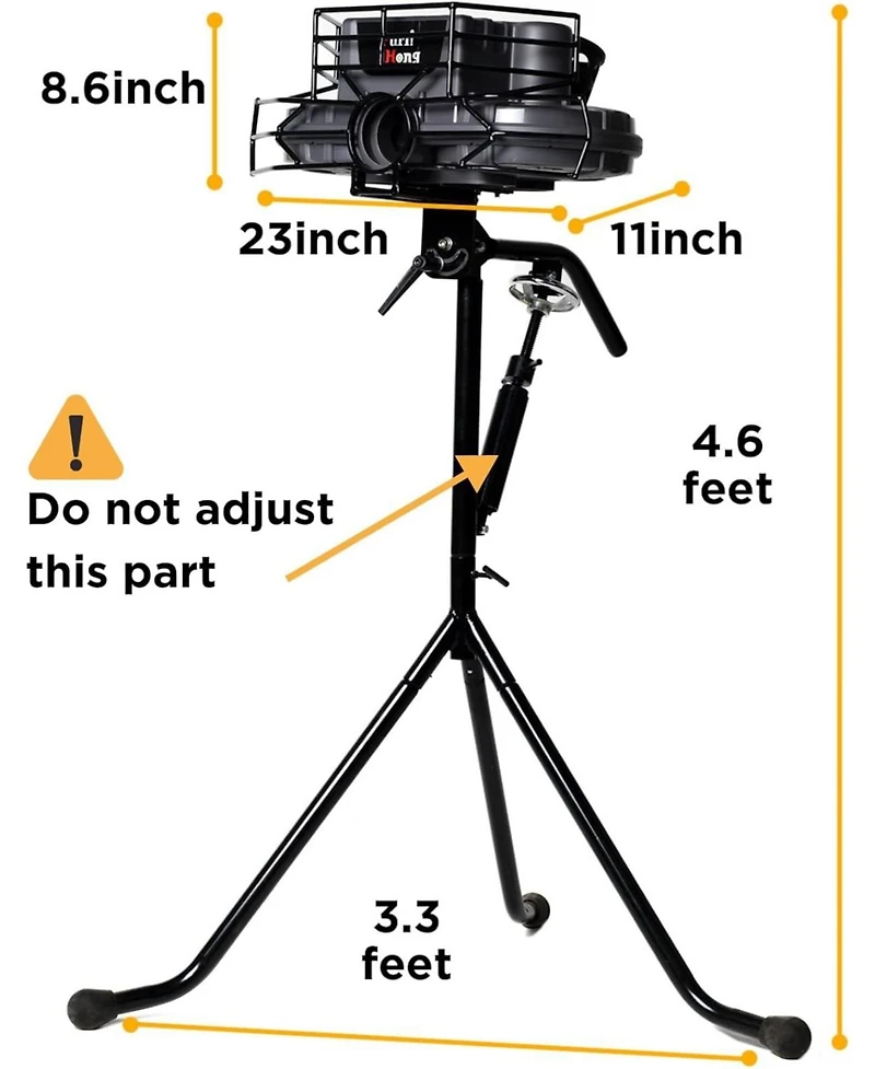 Furlihong High Speed Dual Wheel Baseball Pitching Machine with 30 to 95 Mph Adjustable Speed,Multi Pitch Capability with Tripod Base Training Balls