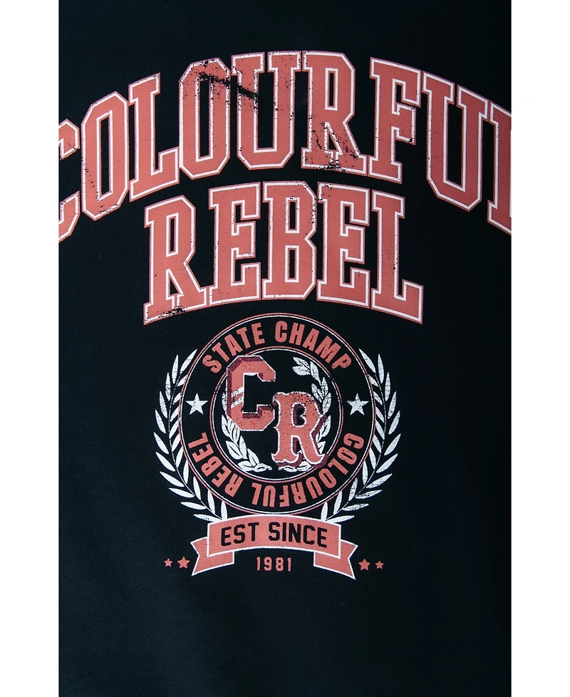 Colourful Rebel Women's Cr Varsity Relaxed Sweat