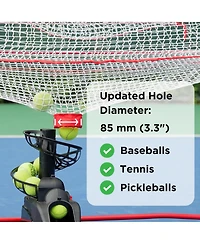 Furlihong Portable Baseball and Tennis Ball Recycling System Net 6 x 7ft with Fiberglass Frame and Carrying Bag for Continuous Training Loop Net Only