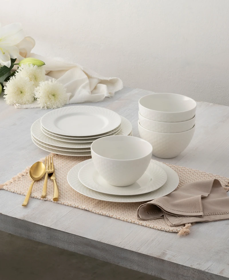 Noritake Kikko 12-Pc. Dinnerware Set, Service for 4