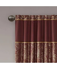 Laoties Jacquard Faux Silk Curtain Panel Pair, Light Filtering Window Curtains, 50" W x 95" L, Set of 2