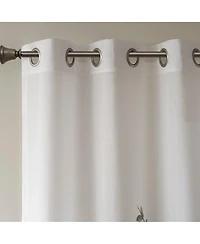 Laoties Printed Grommet Window Curtain Panel, 50" W x 84" H, Lightweight Semi-Sheer, Single Panel