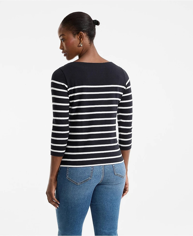 Lands' End Women's Mariner Jersey Boatneck Top