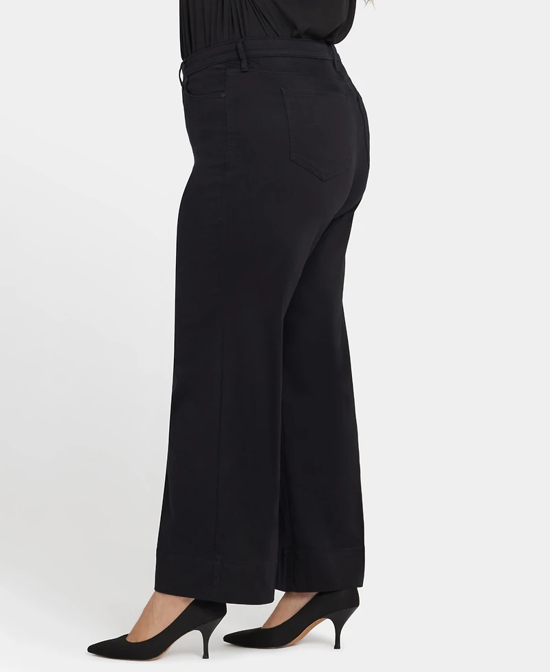 Nydj Plus Teresa Wide-Leg Ankle Hem Jeans