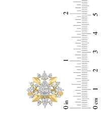 Macy's Diamond Ring (1/2 ct. t.w.) in 14k Yellow Gold White Rhodium