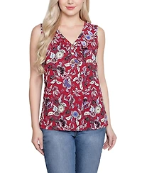 Ny Collection Petite Sleeveless Knit V Neck Top