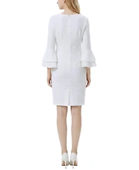 Ny Collection Petite Long Sleeve Dress With Bell Cuffs