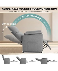 gaomon Power Lift Recliner Chair with Remote - Electric Recliner with Padded Backrest & Side Pockets - Living Room Chair with Rocking Function