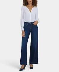 Nydj Petite Teresa Wide-Leg Hem Jeans