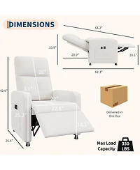 gaomon Power Recliner Chair for Adults, Adjustable Electric Recliner Ergonomic Overstuffed Single Sofa