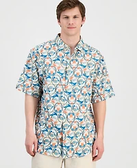 Tommy Bahama Men's Nova Wave Glass Half Full Printed Shirt