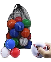 Magicorange 20 Pack Soft Pu Foam Baseballs, Standard Size Practice Balls with Carry Bag