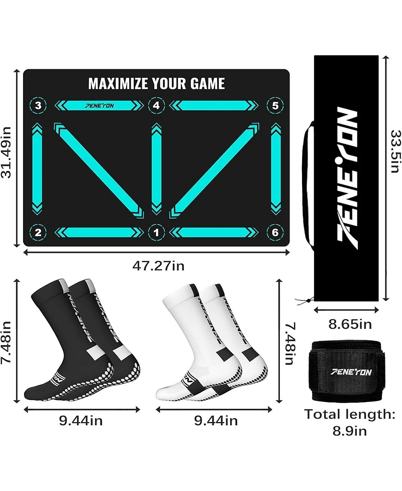 peneyon Pro Agility Football Training Mat – Non-Slip & Silent Design Improves Speed, Strength & Coordination for All Ages & Skill Levels
