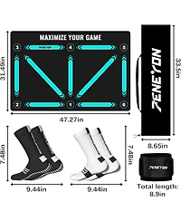 peneyon Pro Agility Football Training Mat – Non-Slip & Silent Design Improves Speed, Strength & Coordination for All Ages & Skill Levels