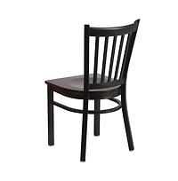 Emma+Oliver 2 Pack Vertical Back Metal Restaurant Chair