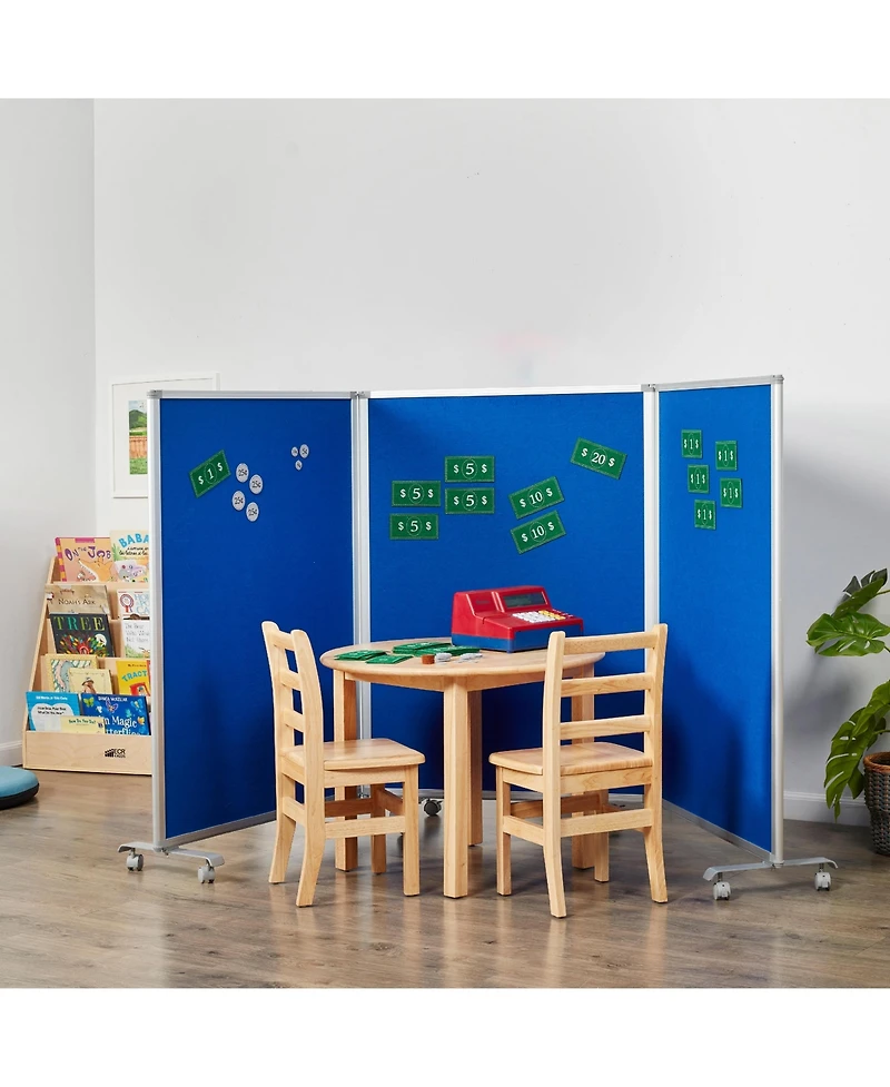 ECR4Kids Mobile Dry-Erase and Flannel Room Divider