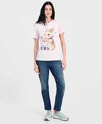 Self Esteem Juniors' Bunny Headphones Graphic T-Shirt