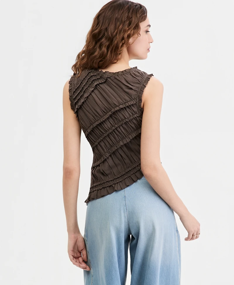 Free People Women's Sleeveless Smocked Tank Top