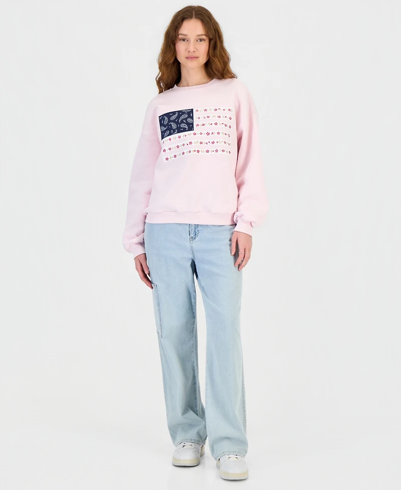 Rebel Veil Juniors' Americana Crewneck Sweatshirt