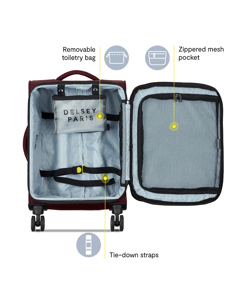 Delsey Paris Shadow Dlx Small Expandable Carry-On Spinner