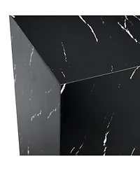 Streamdale Furniture Black Marble Texture Mdf Coffee Table - Luxurious Design, Rectangular Accent.