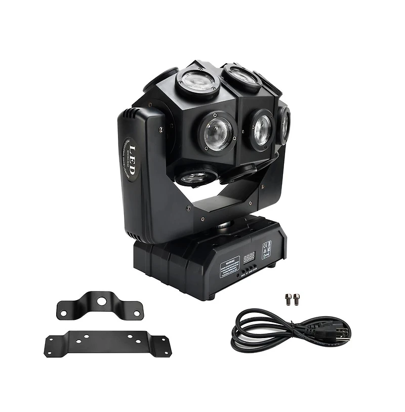 Artudatech 180W Rgbw Moving Head Stage Light with Adjustable Strobe, Dmx & Auto Music Sync