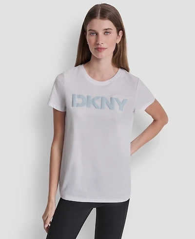 Dkny Sport Women's Puff Logo Crewneck T-Shirt