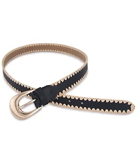 Michael Kors Raffia Leather Belt