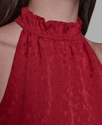 Bcbg Women's Ruffle Halter Neck Top