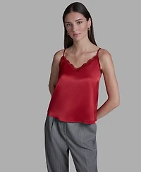 Bcbg Women's Lace Sleeveless V-Neck Cami Blouse