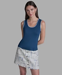 Bcbg Women's Scoop Neck Sleeveless Knit Top