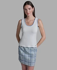 Bcbg Women's Scoop Neck Sleeveless Knit Top
