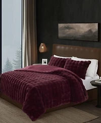 Frye Channel Faux Fur Comforter Set