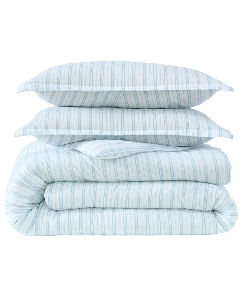 Laura Ashley Dilly Dally Stripe 3-Pc. Comforter Set, King