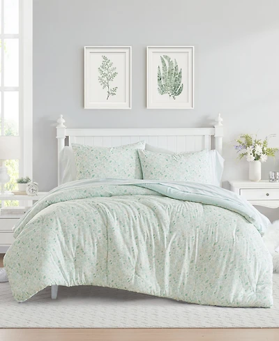 Laura Ashley Quartet Washed Microfiber 5-Pc. Comforter Set, Twin