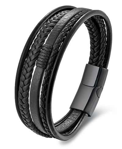 Rhona Sutton Men's Revenne Leather & Stainless Steel Bracelet