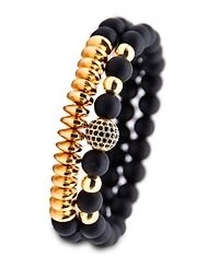 Rhona Sutton Men's Stainless Steel & Novar Gold-Tone Bracelet